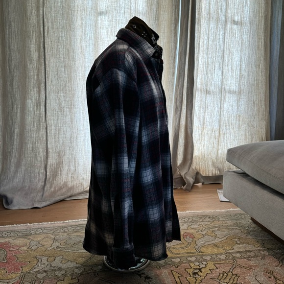 (L) Pendleton Vintage Plaid Virginia Wool, Camp Collar Button Up, single pocket - Picture 11 of 13